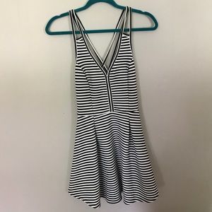 Material Girl B&W Striped Skater Dress